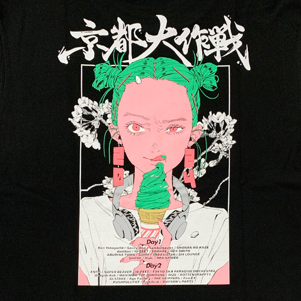 京都大作戦2024 事後通販 】 green hair girl Tシャツ 《申込